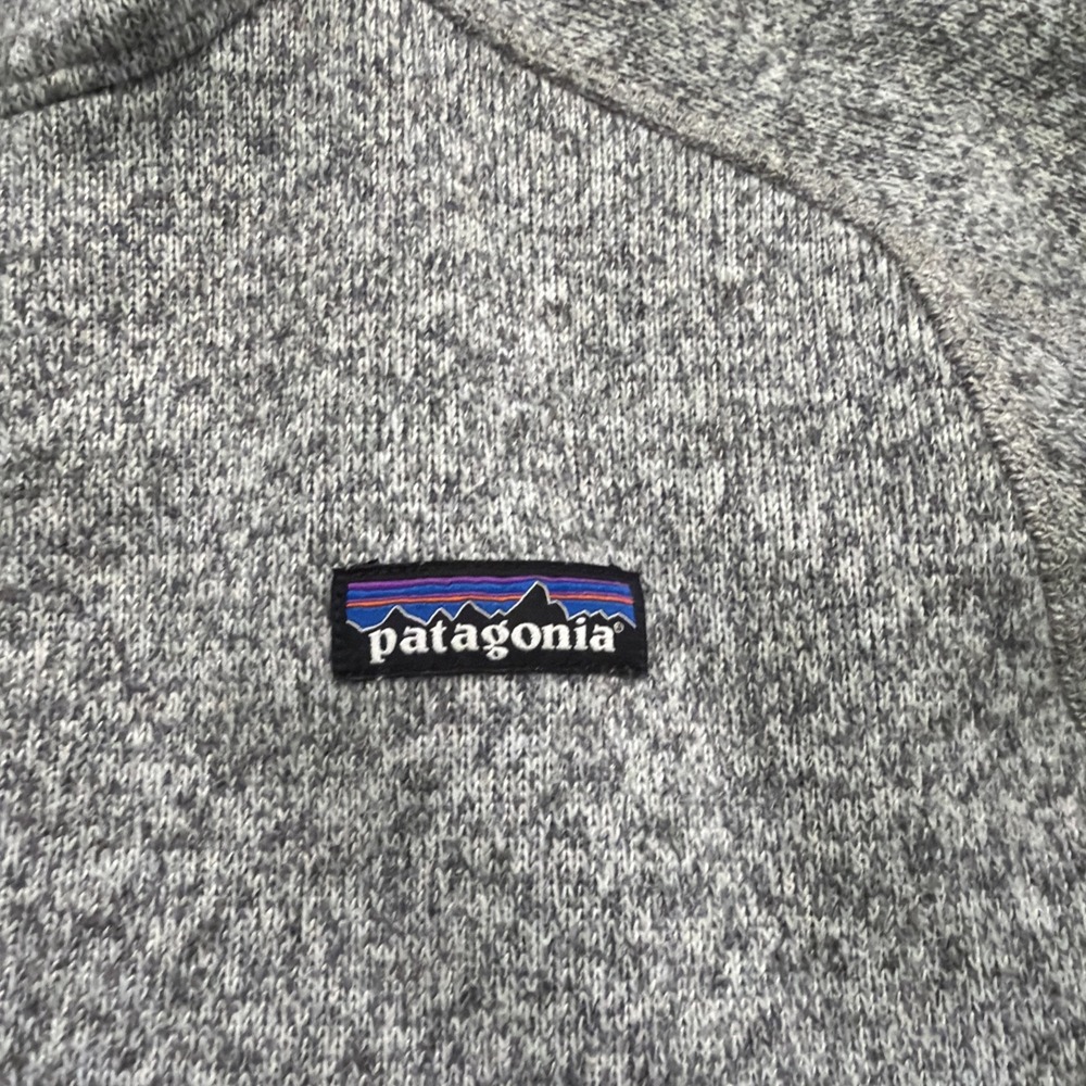 Womens Patagonia Better Sweater Large Gray Heather 1/4 Zip Fleece Pullover - Picture 4 of 12